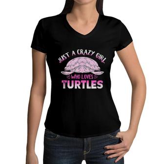 Ocean Animal Turtle Girls Sea Turtle Women V-Neck T-Shirt | Mazezy