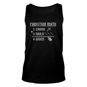 1 Cross 3 Nails 4 Given Jesus Christian Faith Unisex Tank Top | Mazezy DE