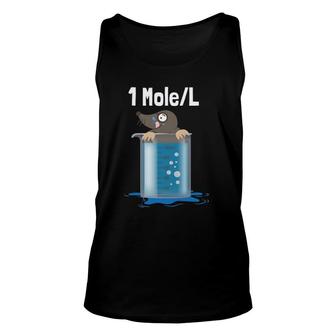1 Mole - Funny Chemistry Humor Science Teacher Pun Unisex Tank Top | Mazezy