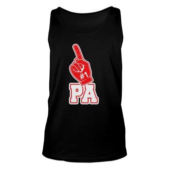 1 Pa - Number One Foam Finger Father Gift Tee Unisex Tank Top | Mazezy
