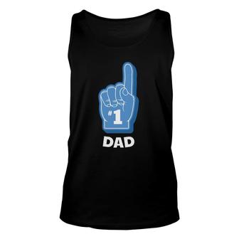 Mens 1 Sports Dad Father's Day Foam Finger Biggest Fan Tank Top | Mazezy