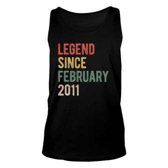 11Th Birthday 11 Years Old Legend Since February 2011 Ver2 Tank Top | Mazezy