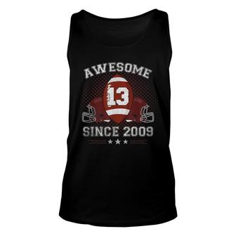 13 Yeas Old Gifts 13Th Birthday Boys Football Player 2009 Unisex Tank Top - Seseable