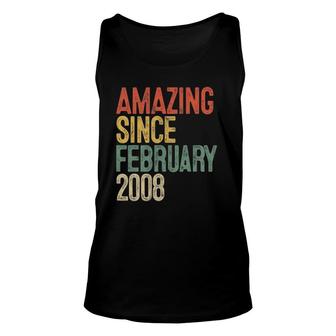 14 Years Old Amazing Since February 2008 14Th Birthday Tank Top | Mazezy