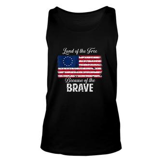 1776 Patriotic Betsy Ross American Flag Unisex Tank Top | Mazezy