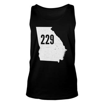 229 Georgia Area Code Outline State Southern Pride Unisex Tank Top | Mazezy