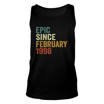 25 Years Old 25Th Birthday Epic Since February 1998 Ver2 Tank Top | Mazezy