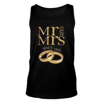 27Th Wedding Anniversary Gift Mr & Mrs Since 1995 Couple Unisex Tank Top | Mazezy