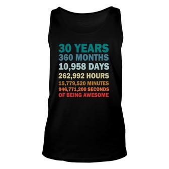 30 Years 360 Months Of Being Awesome 30Th Birthday Teen Tank Top | Mazezy