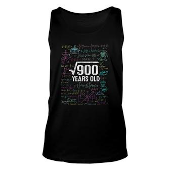 30Th Birthday Gift Idea Square Root Of 900 Years Old Unisex Tank Top | Mazezy UK
