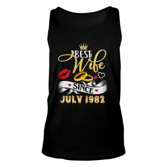 Womens 39 Wedding Anniversary Outfit Best Wife Since 1982 Ver2 Tank Top | Mazezy