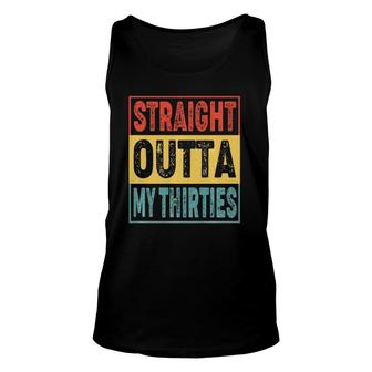 40Th Birthday Vintage Straight Outta My Thirties Premium Tank Top | Mazezy