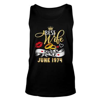 Womens 47Th Wedding Anniversary Outfit Best Wife Since 1974 Ver2 Tank Top | Mazezy