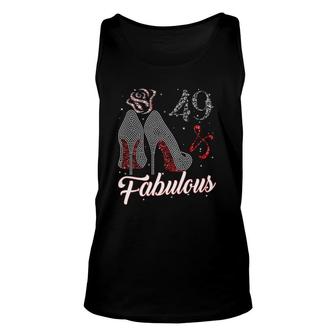 Womens 49 And & Fabulous 1973 49Th Birthday Tee For Womens V-Neck Tank Top | Mazezy