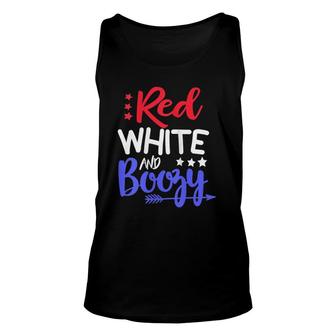 Womens 4Th Of July Red White And Boozy Top Women Graphic Tank Top | Mazezy
