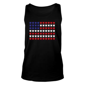 4Th Of July Dental Hygienist Patriotic Tooth Doctor Unisex Tank Top | Mazezy