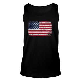 4Th Of July Distressed American Usa Flag Pocket Unisex Tank Top | Mazezy CA