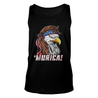 4Th Of July Eagle Mullet Murica American Flag Usa Merica Unisex Tank Top | Mazezy