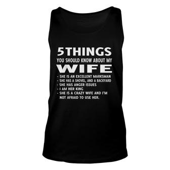 5 Things You Should Know About My Wife V3 Unisex Tank Top - Thegiftio UK