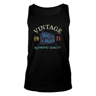 Womens 50 Years Old 1971 Vintage 50Th Birthday Anniversary V-Neck Tank Top | Mazezy
