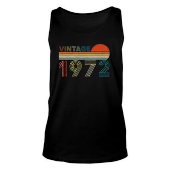 50 Years Old 50Th Birthday Awesome Since Vintage 1972 Ver2 Tank Top | Mazezy