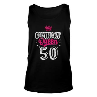Womens 50Th Birthday Queen Women Happy Birthday Party Crown Tank Top | Mazezy