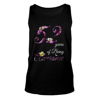 52 Years Old Awesome Floral 1970 52Nd Birthday Gift Unisex Tank Top | Mazezy