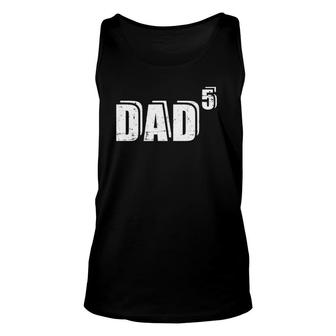 5Th Fifth Time Dad Father Of 5 Kids Baby Announcement Unisex Tank Top | Mazezy