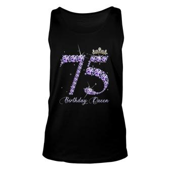 75 Years Old It's My 75Th Birthday Queen Diamond Heels Crown Tank Top | Mazezy