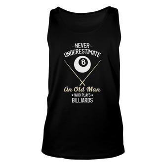 8 Ball Pool Funny Billiards Player Lover Dad Gifts Unisex Tank Top | Mazezy
