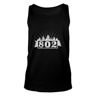 802 In The Trees Vermont Area Code Unisex Tank Top | Mazezy