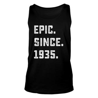 87Th Birthday Gift Vintage Epic Since 1935 87 Years Old Unisex Tank Top | Mazezy