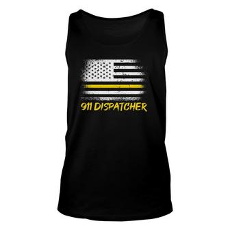 911 Dispatcher Appreciation Thin Yellow Line Unisex Tank Top | Mazezy