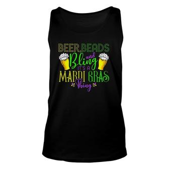 A Mardi Gras Thing T New Orleans Beads Beer Unisex Tank Top | Mazezy