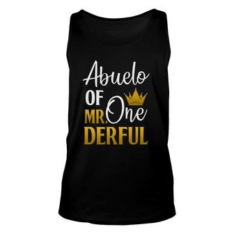 Abuelo Of Mr Onederful 1St Birthday First One Derful Grandpa Tank Top | Mazezy