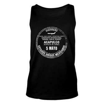 Acapulco Mexico May 5 Passport Stamp Travel Unisex Tank Top | Mazezy