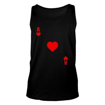 Ace Of Hearts Cards Deck Halloween Costume Unisex Tank Top | Mazezy