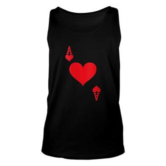 Ace Of Hearts Playing Card Halloween Costume Unisex Tank Top - Thegiftio UK