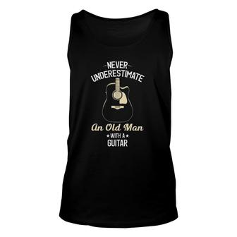 Acoustic Guitars Funny Vintage Guitarist Guitar Player Gift Unisex Tank Top | Mazezy