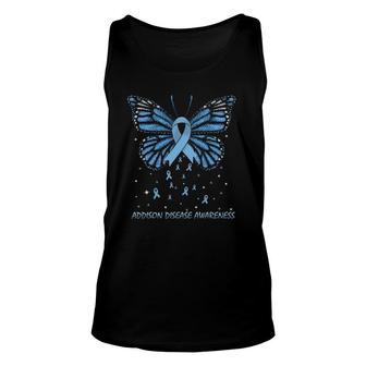 Addison Disease Awareness Butterfly Unisex Tank Top | Mazezy