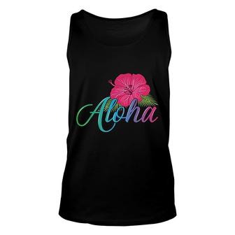 Aloha Hawaii From The Island Feel The Aloha Flower Spirit Unisex Tank Top | Mazezy