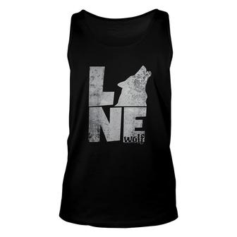 Alpha Lone Wolf Pack Member Wildlife Howling Unisex Tank Top - Thegiftio UK