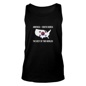 America South Korea For Proud Korean Americans Unisex Tank Top - Thegiftio UK