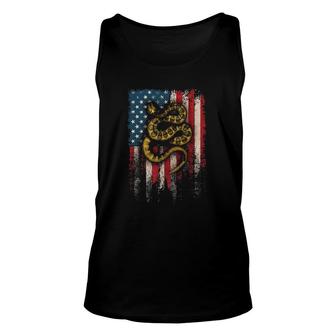 American Flag With Rattlesnake Unisex Tank Top | Mazezy