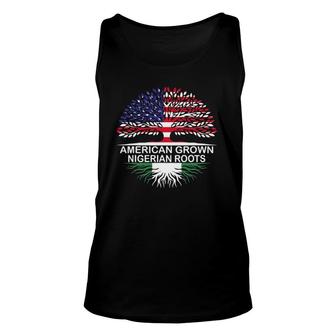 American Grown Nigerian Roots Nigeria Flag Unisex Tank Top | Mazezy