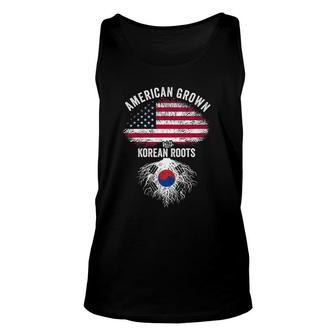 American Grown With Korean Roots Usa Korea Flag Unisex Tank Top | Mazezy
