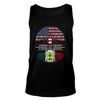 American Grown With Zapopano Roots Zapopan Roots America Unisex Tank Top | Mazezy