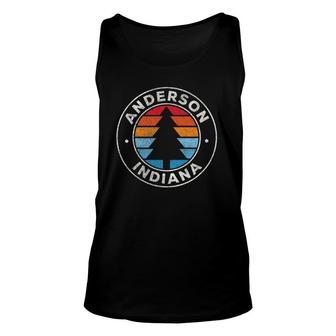 Anderson Indiana In Vintage Graphic Retro 70S Unisex Tank Top | Mazezy