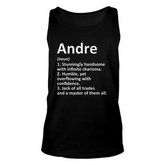 Andre Definition Personalized Name Funny Birthday Gift Idea Unisex Tank Top | Mazezy