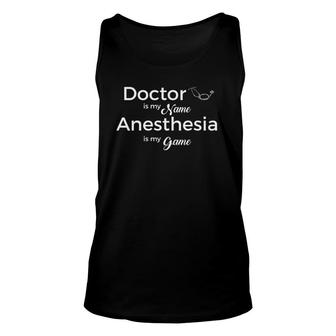 Anesthesia Anesthesiologist Medical Doctor Unisex Tank Top | Mazezy
